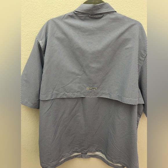 Habit Men’s 2XL Patriot Blue Seafarer Check Fishing Shirt UPF 40+ Vented Outdoor - Picture 7 of 8